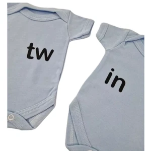 Zwillinge Baby wächst-Zwillinge Baby Weste-Zwillinge Baby wächst-Zwillinge Kleidung-100% Baumwolle- - Bild 1 von 19