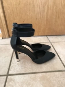 Womens Calvin Klein Tanda Matte Snake Cow Kans Black Size 10 - Picture 1 of 5