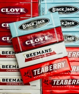 Gerrit's - CLOVE- BEEMANS- BLACK JACK - TEABERRY - Nostalgic Chewing Gum - 4pks - Picture 1 of 1