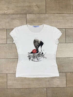 Blumarine Vintage Blouse Top T-shirt White Size I 40, D 34 - Image 1 of 4