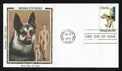 #1787 15c Seeing Eye Dogs- Colorano "Silk" FDC - Image 1 of 2