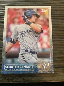 2015 Topps Series 1 Scooter Gennett #101 Milwaukee Brewers - Picture 1 of 1