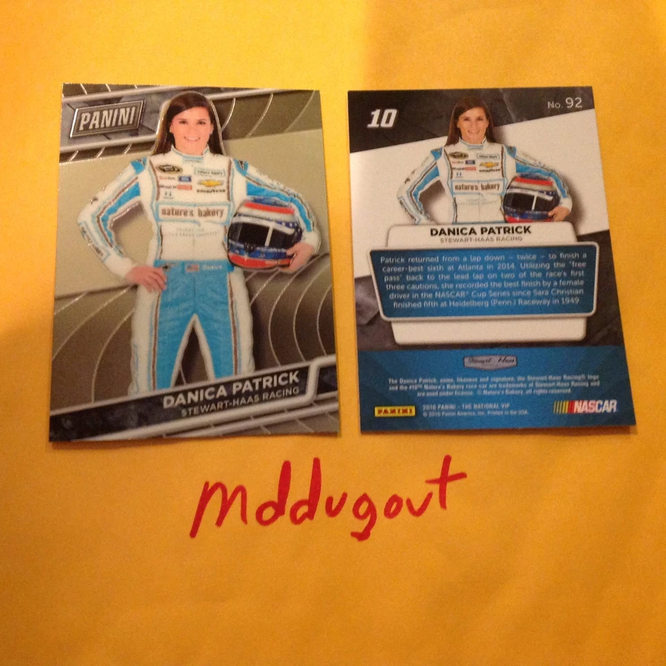 DANICA PATRICK #92 Stewart-Haas Racing 2016 Panini National VIP Gold Chrome Base - Image 1 of 1