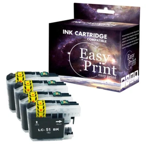 4BK Ink fits Brother MFC-230C MFC-240c MFC-885c MFC-465cn MFC-5860 LC51 LC-51 - Picture 1 of 1