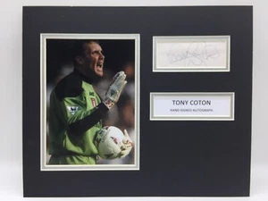 RARE Tony Coton Sunderland Signed Photo Display + COA AUTOGRAPH - Picture 1 of 3