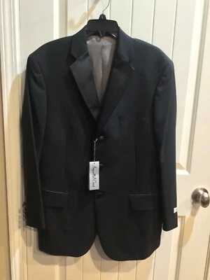 Imperial Crest Men's Black Notched Lapel 3 Button Tuxedo Jacket - Size  40S-NWT - Image 1 of 4