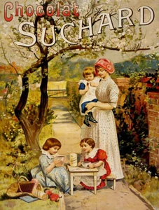 Vintage Suchard Milk Chocolate Ad Reproduction Metal Sign FREE SHIPPING - Picture 1 of 1