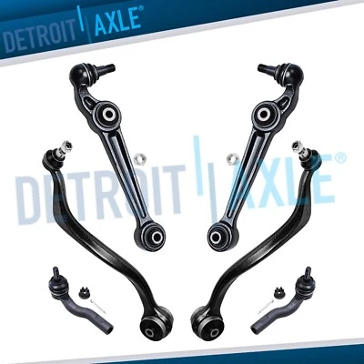 6pc Front Lower Forward Rearward Control Arm Outer Tie Rod for 2003-2008 Mazda 6 - Image 1 of 4