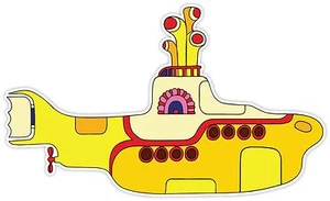 GELB U-BOOT LAPTOP AUFKLEBER STOßSTICKER WERKZEUGBOX AUFKLEBER FENSTER AUFKLEBER  - Bild 1 von 1