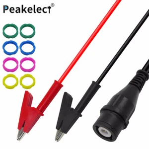 Peakelect BNC Safety Male Plug to Dual Alligator Clip Oscilloscope Test Lead - Picture 1 of 5