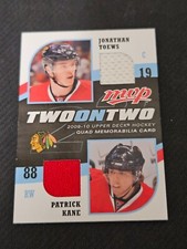 2009-10 UPPER DECK MVP TOEWS KANE ZETTERBERG DATSYUK J-DZTK TWO ON TWO JERSEY