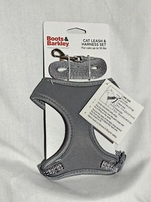 Boots & Barkley Cat Leash & HARNESS SET FOR CAT UP To 10 LBS Grey Color NEW - Image 1 of 2