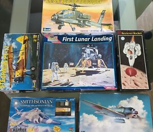 Lot of 6 vintage model aircraft /aerospace kits FREE SHIPPING