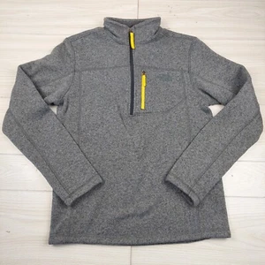 North Face Sweater Fleece Pullover Boys XL 18/20 Gray 1/4 Zip Outdoor Activewear - Picture 1 of 10