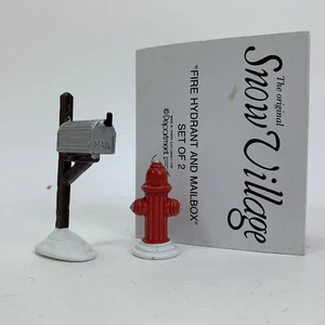 Set idrante antincendio e cassetta postale Dept 56 51322 Snow Village accessorio metallo 1988 - Foto 1 di 18