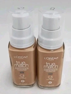 2X L'Oreal Paris True Match Super Blendable Foundation C3 - 1 fl oz each - New  - Picture 1 of 1