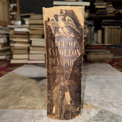 1855 Life of Napoleon Bonaparte by Sir Walter Scott 2 Vols in 1 Leather Antique Foto 1 de 4