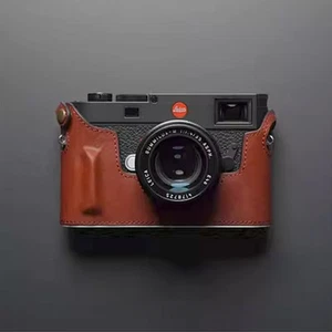 Genuine Real Leather Camera Bag Protective Case Cover Base Grip For Leica M11 - Picture 1 of 22