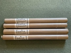 SEABROOK GRASSCLOTH WALLPAPER LOT OF (4) ROLLS Pattern GR367 - 72 Sq Ft Each - Picture 1 of 4