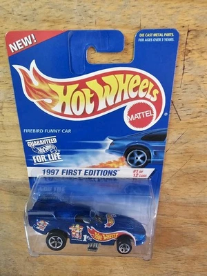 Hot Wheels Firebird Funny Car. Blue; 1997 First Editions 1/12, Collector No. 509 - Image 1 of 4