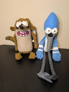 Cartoon Network Regular Show 28 Zoll Mordecai 18 Zoll Rigby Plüschtier Fabrik 2014 - Bild 1 von 16