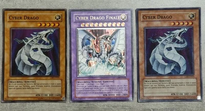 Yu-gi-oh Cyber Drago Finale Ultimate Rare NM + 2 Cyber Drago Super Rare NM - Immagine 1 di 2