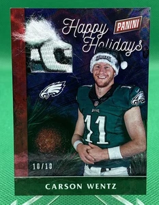 2016 Panini Black Friday Happy Holidays Galactic Window #15 Carson Wentz # 10/10 - Bild 1 von 5