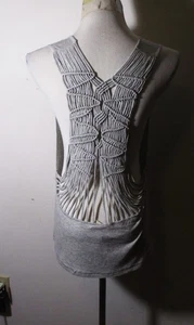 Free People graues ärmelloses Baumwolltop Modal Größe M/L neu ohne Etikett - Bild 1 von 6
