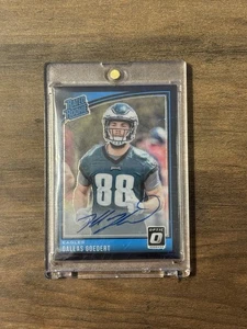 2018 Donruss Optic Rated Rookie Dallas Goedert #197 Rookie Auto 07/25 - Picture 1 of 4