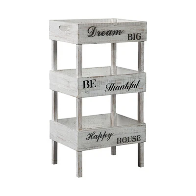 Signature Design by Ashley Casual Yulton Storage Shelf  Antique White - Image 1 of 2