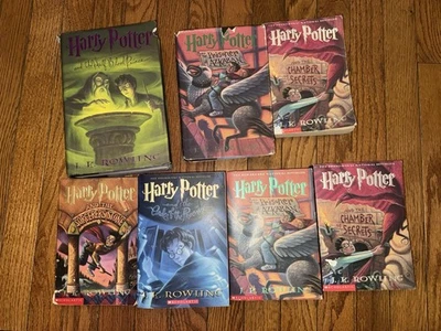 Harry Potter Book Lot Hardcover Paperback Various - J.K. Rowling Lot Of 7 - Image 1 of 4
