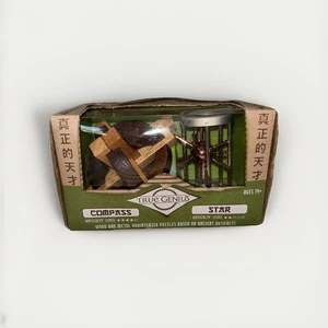 True Project Genius Compass Star Ages 14+ Two Puzzle Set Brain Teaser New NIP  - Picture 1 of 5