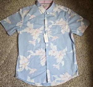 7 Diamonds Mens Blue Short Sleeve Blue Floral Pastime Paradise Shirt XXL Nwt New - Picture 1 of 11