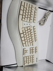 Microsoft X03-51764 Natural Elite Wired PS/2 Ergonomic Keyboard. Needs Cleaned - Picture 1 of 11