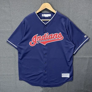 Vintage Majestic Cleveland Indians MLB Baseball Jersey Size XL Cool Base - Picture 1 of 6