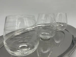 Mikasa Cheers Stemless Clear Etched Wine Glasses Set Of 3 - Picture 1 of 6