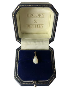 Colgante de ópalo 1990 oro 9ct ópalo colgante vintage corte pera ópalo cabujón colgante - Imagen 1 de 17