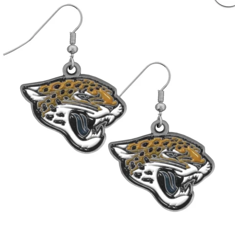 NFL Jacksonville Jaguars Earrings- Fishhook Dangles Cover