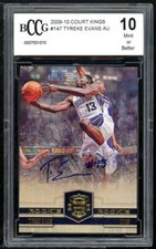 Tyreke Evans Rookie Card 2009-10 Court Kings Autograph #147 BGS BCCG 10