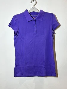 Girls' Short Sleeve Interlock Uniform Polo Shirt - Cat & Jack Purple XL (14/16) - Picture 1 of 2