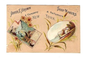 Tarjeta comercial de 1880, David Brown & Co. Jaboneras - Imagen 1 de 2