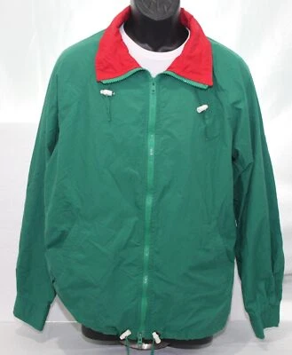 Abrigo de golf chaqueta cortavientos vintage Jack Nicklaus Golden Bear verde rojo mediano Foto 1 de 4