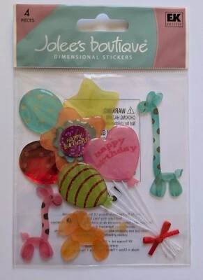 Pegatinas para álbumes de recortes globos de cumpleaños con forma de Jolee's RARAS Foto 1 de 2
