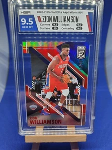 2020 Donruss Elite Basketball Zion Williamson Aspirations Diecut /99 HGA 9.5 GEM - Picture 1 of 3