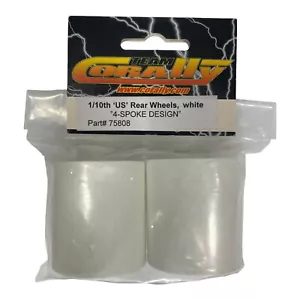 Genuine TEAM CORALLY Part 75808 1/10 F1 US Rear Wheels Set 1 Pair RC Car 4 Spoke - Picture 1 of 4