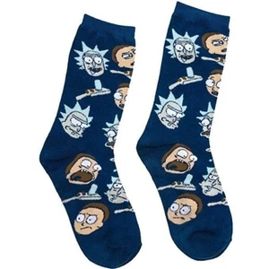 Rick and Morty Socks Adult Mens Size 6-12 Adult Swim Hypnotic - Picture 1 of 1