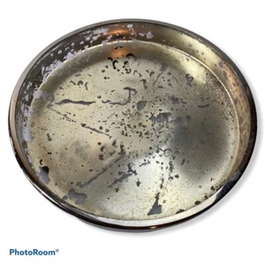 Tommy Bahama Stumpenkerzenhalter Teller Quecksilber Glas Silber 7" Urlaub 32 $ - Bild 1 von 6