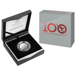 Qantas 1/2oz Silver Bullion Coin Qantas 100 Anniversary 18cm Diecast Metal Plane - Picture 1 of 3
