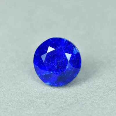 0.32Ct Round _ Extraordinary Unheated Royal Blue HAUYNE From Germany - Image 1 of 2