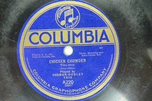 Ossman - Dudley - COLUMBIA 220 - Chicken Chowder - Banjo, Mandolin & Harp Guitar - Imagen 1 de 2